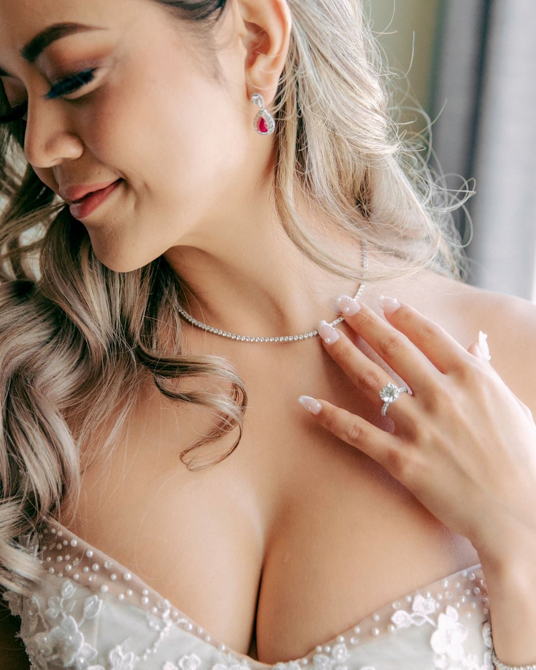 Bridal detail close up